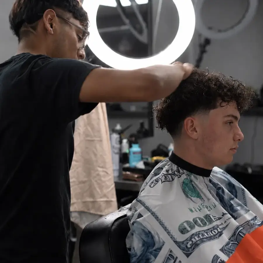 Styling action at Faders Barber Studio